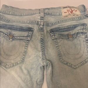 True Religion Men's Faded Blue Jeans